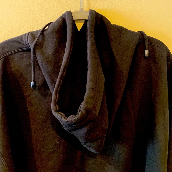 Unisex Black Pullover Hooded Sweatshirt w/ Drawstrings & Kangaroo Pocket XL - Picture 4 of 7